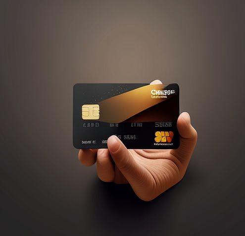 Hand houdt een creditcard vast, voorbeeld van AI bij fraudepreventie en veilige betalingen