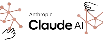 Logo van Anthropic Claude AI tussen netwerkillustraties